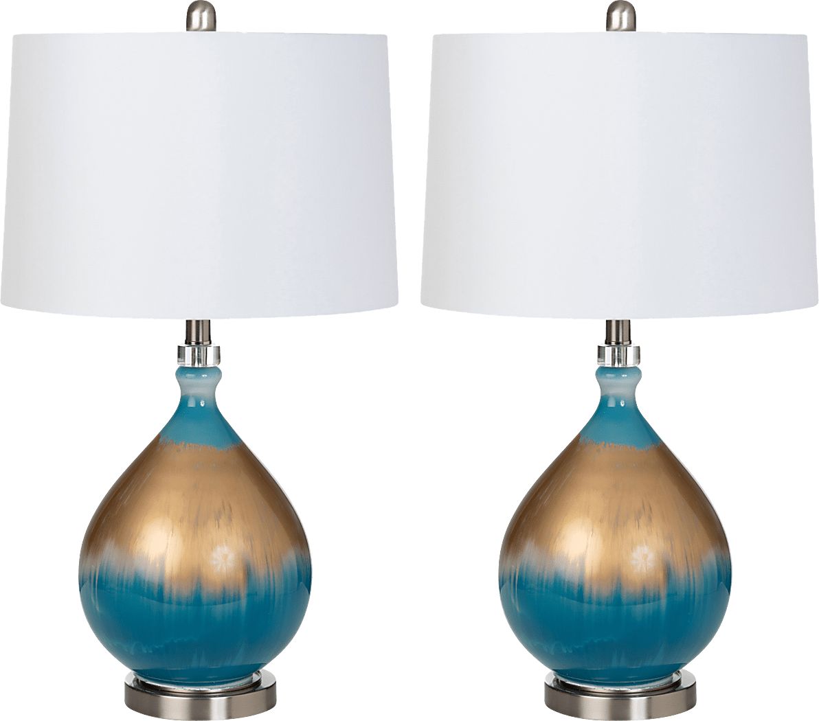 Marbella Creek Blue Lamp, Set of 2