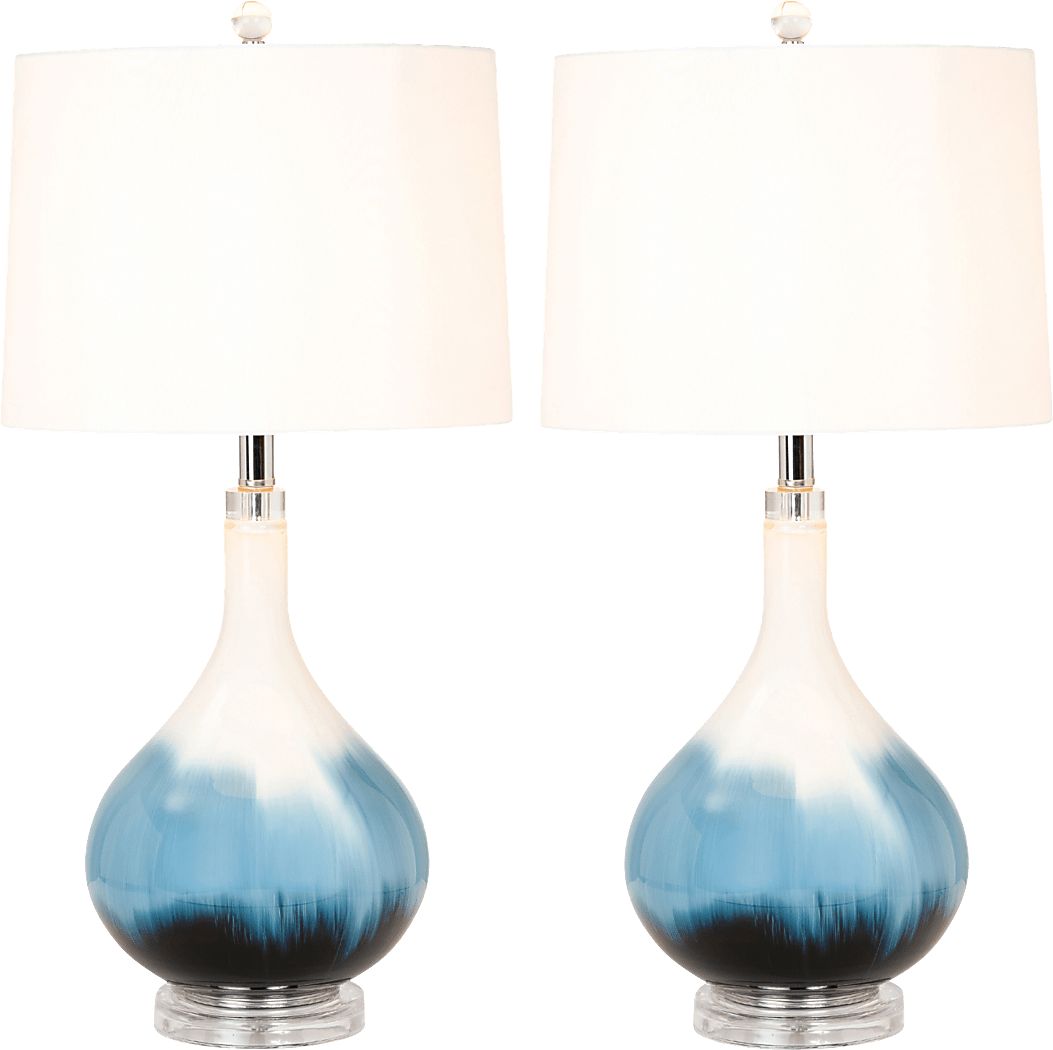 Nedra Street Blue Lamp, Set of 2