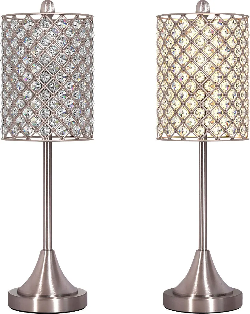 Rhumna Drive Silver Lamp, Set of 2