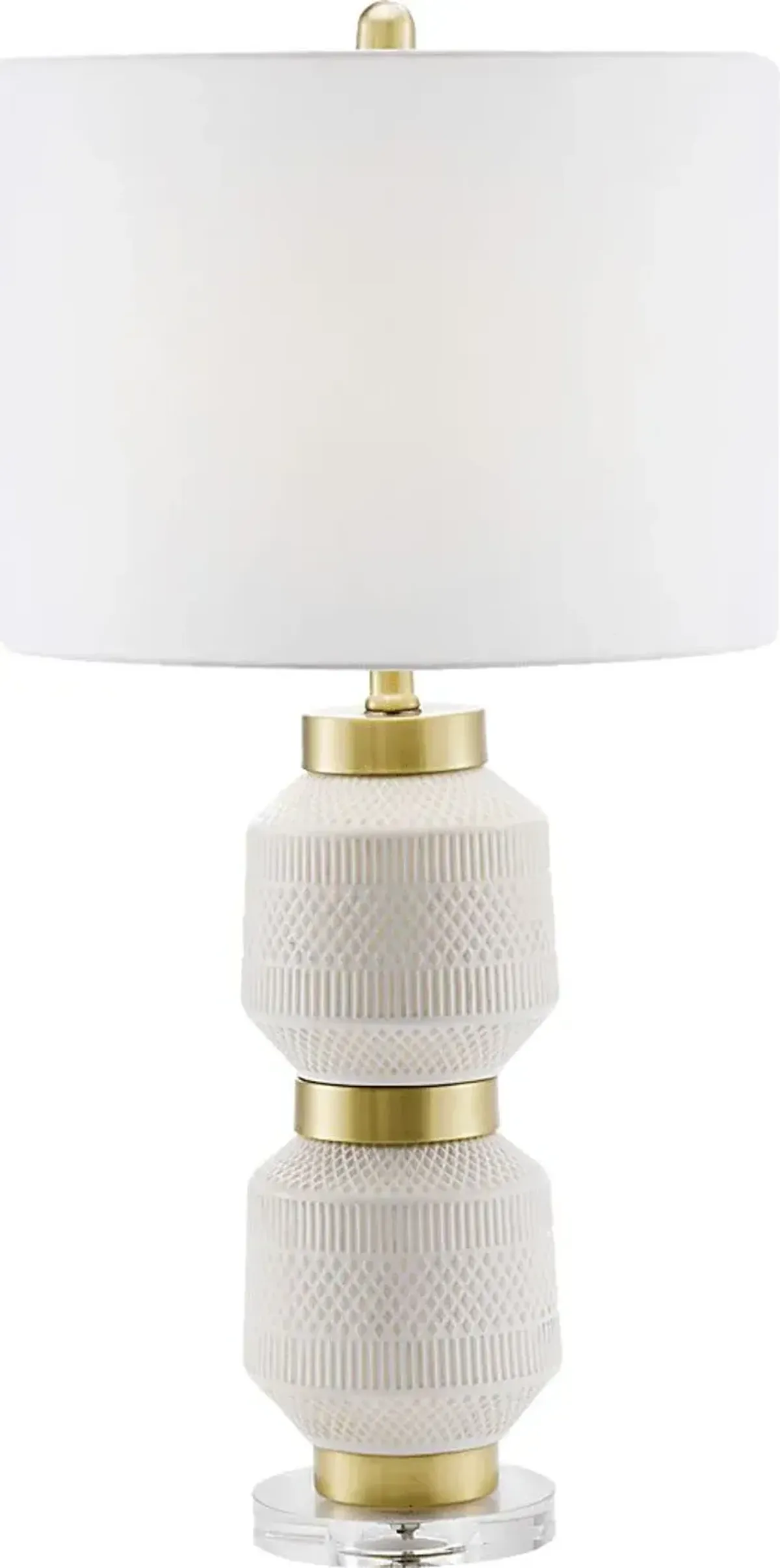 Iola Circle White Lamp