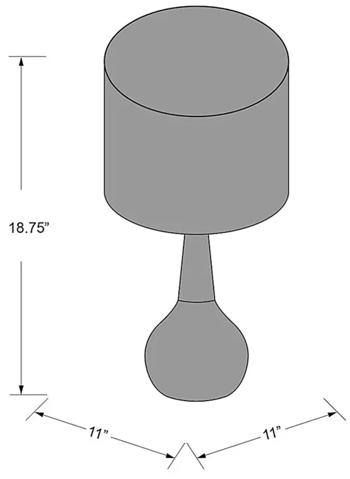 Woodburn Way Gray Lamp