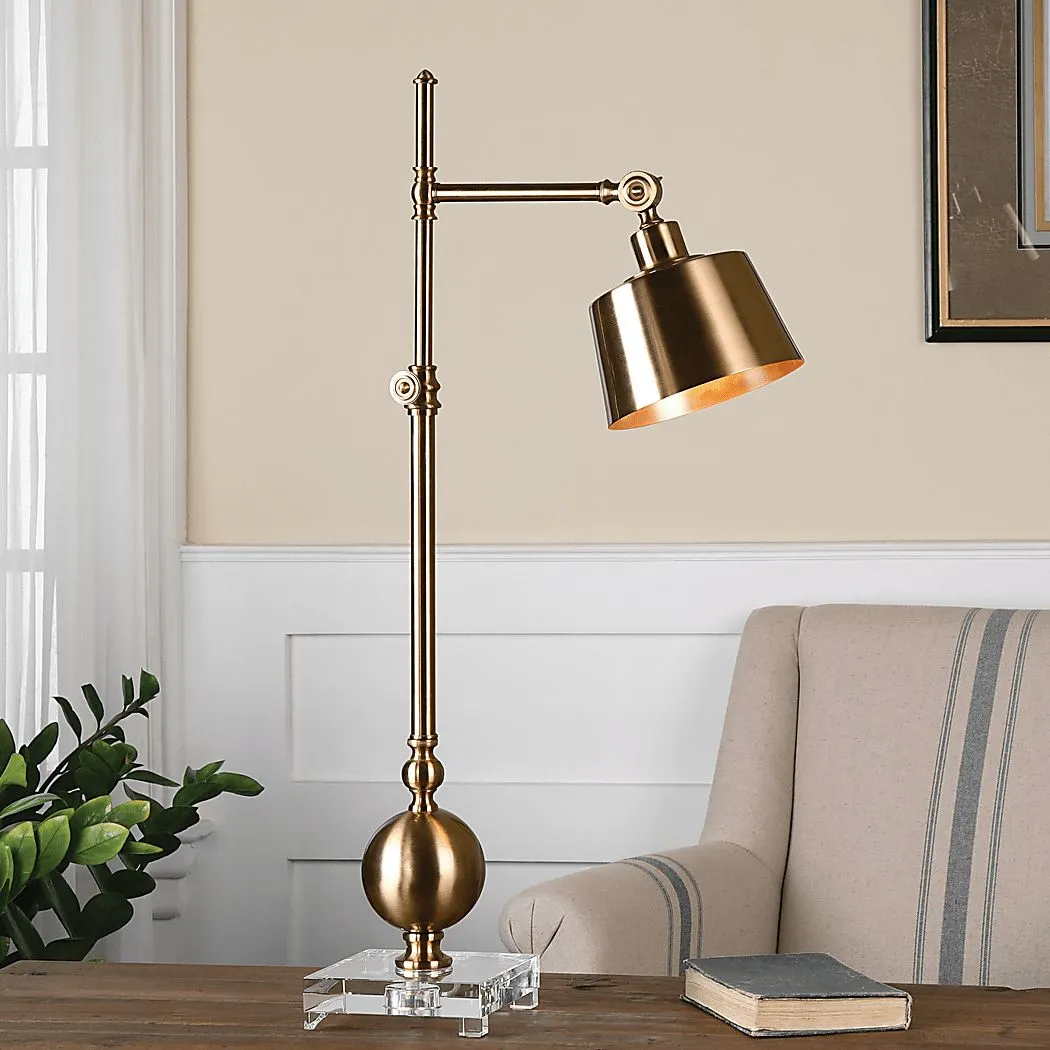 Woodview Street Brass Lamp