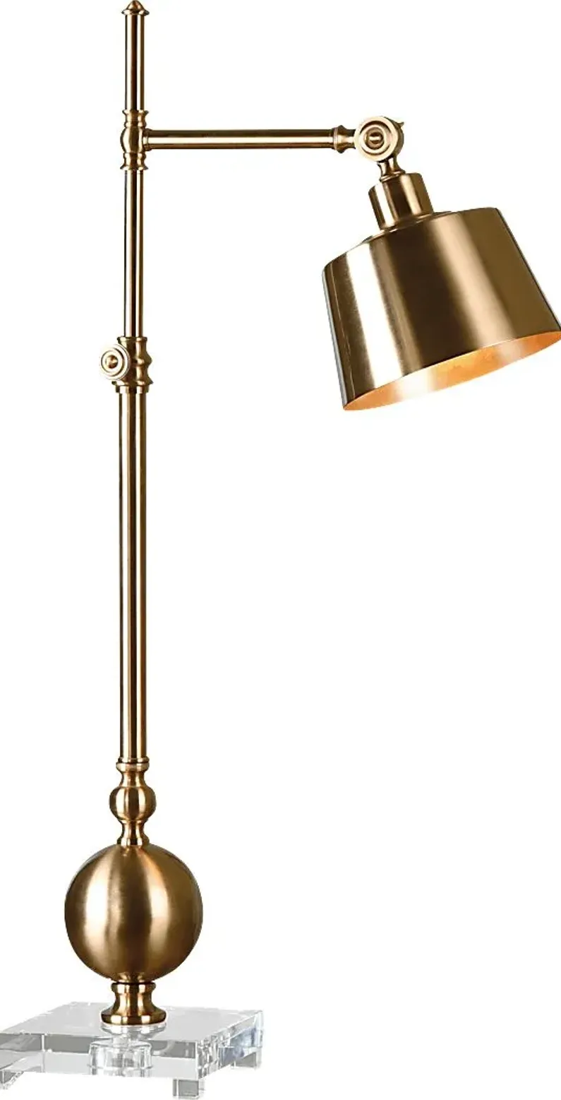 Woodview Street Brass Lamp