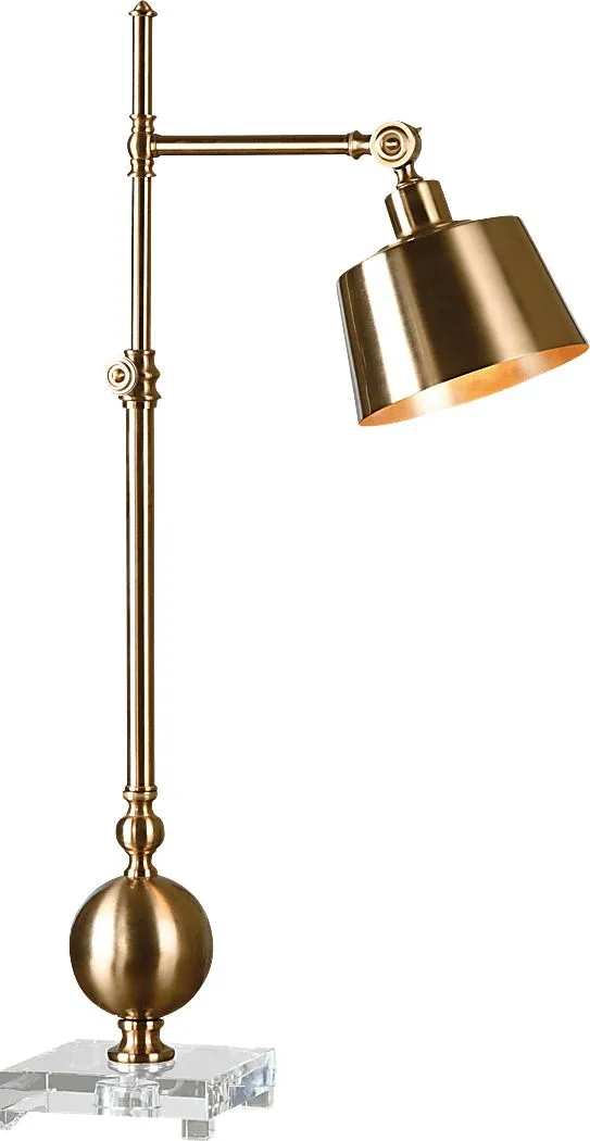 Woodview Street Brass Lamp