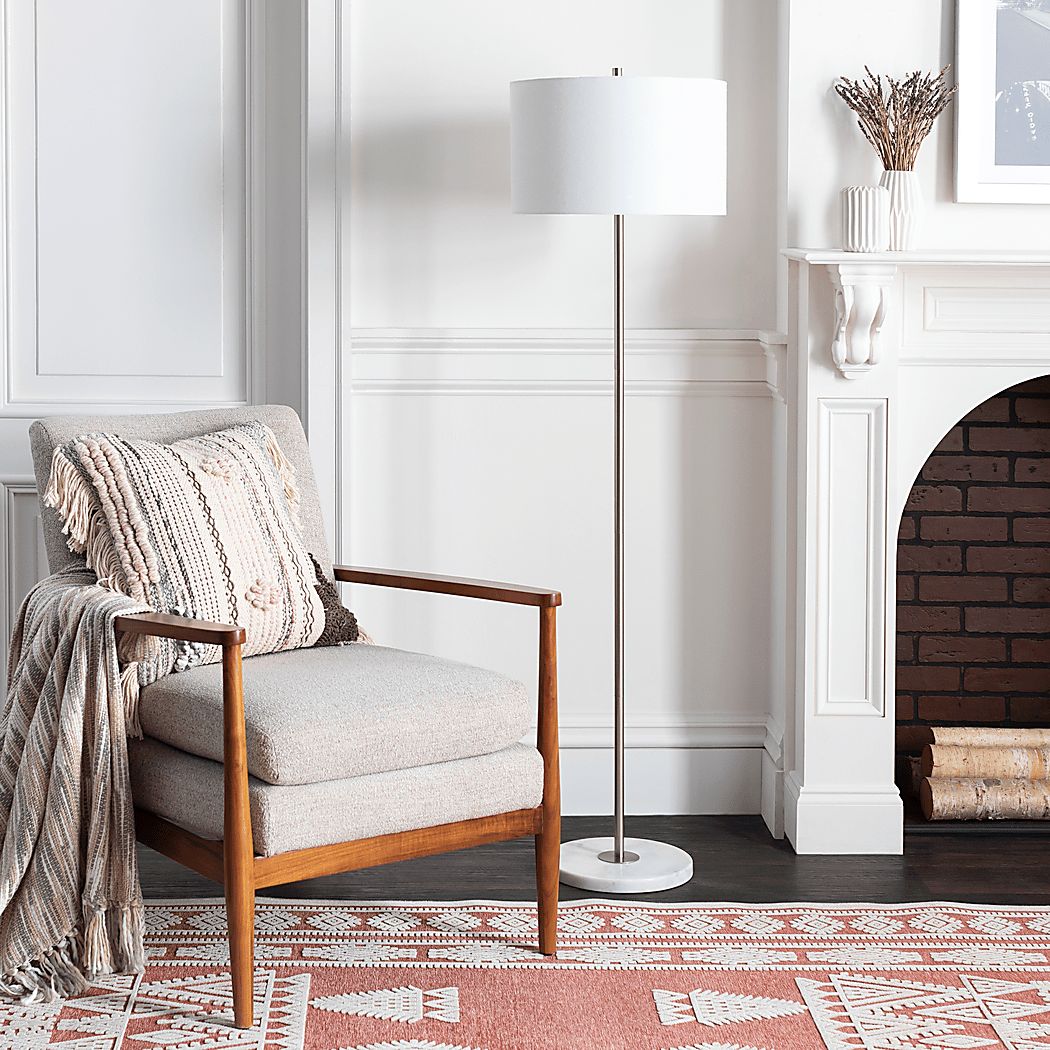 Albany Post Nickel Floor Lamp