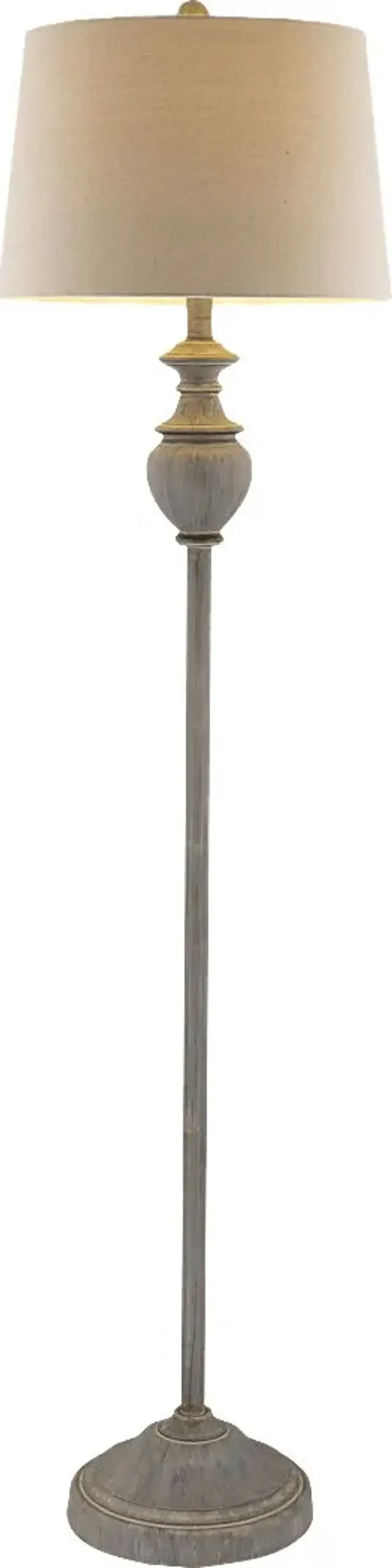 Granite Circle Gray Floor Lamp