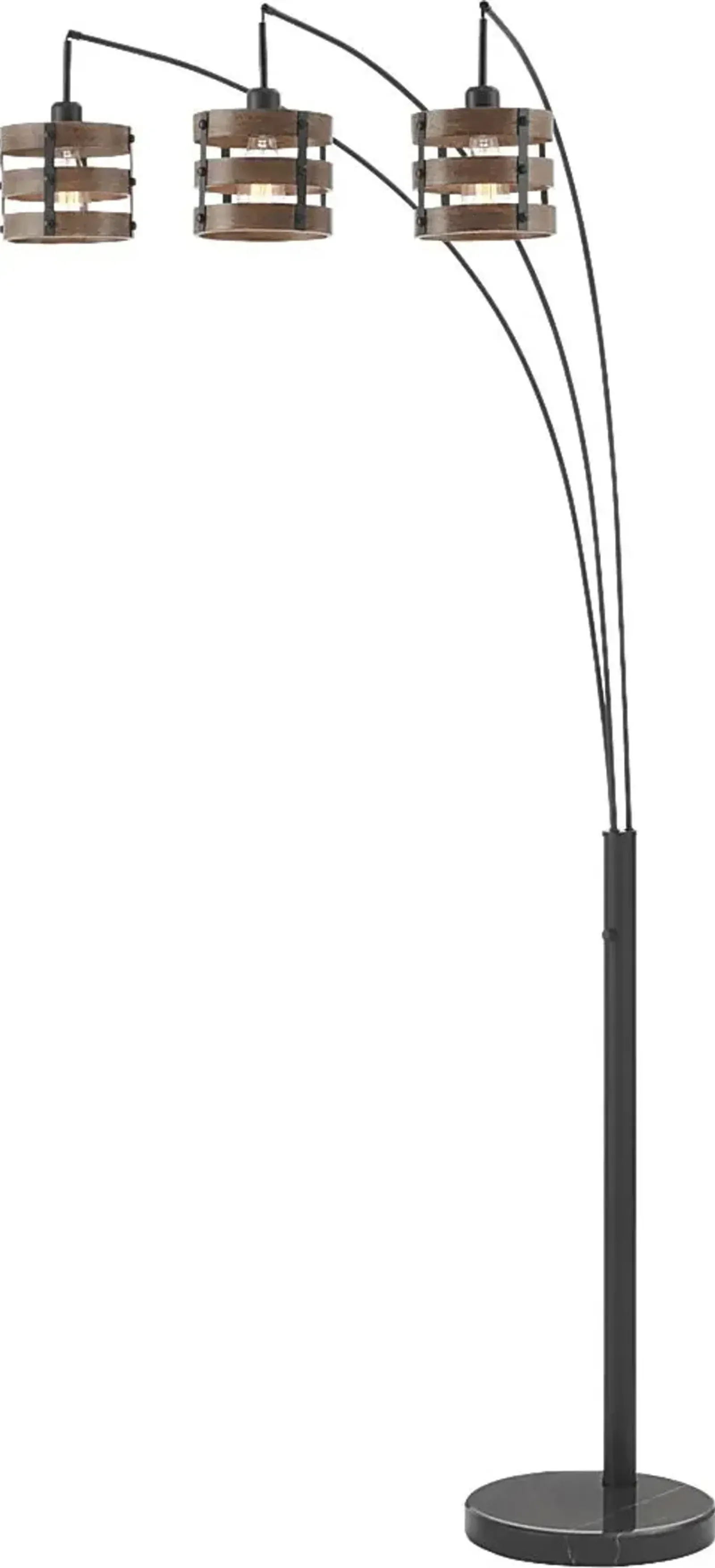 Quaylo Cove Black Arc Floor Lamp