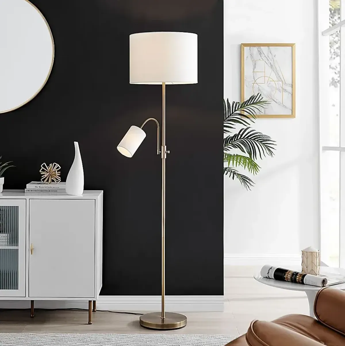 Klebba Reef Brass Floor Lamp