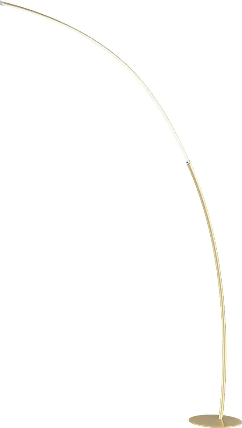 Crescentt Gold Floor Lamp