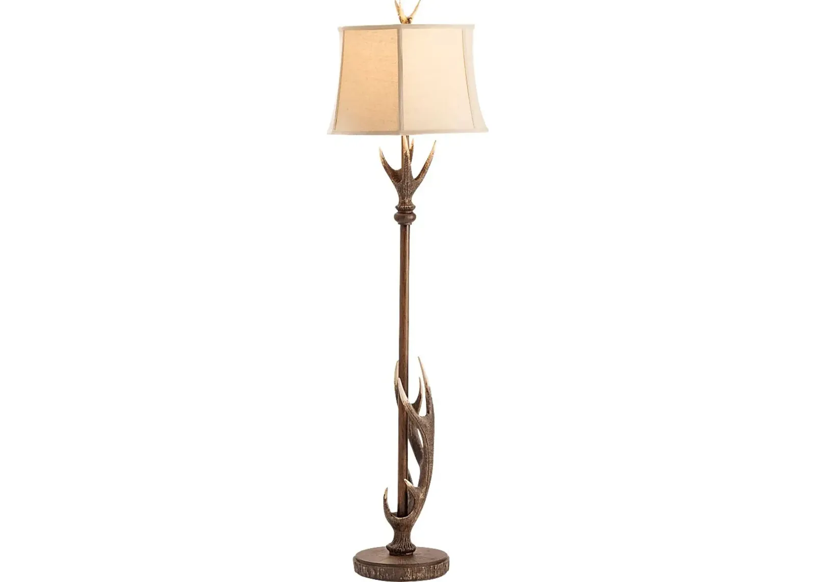 York Court Natural Floor Lamp