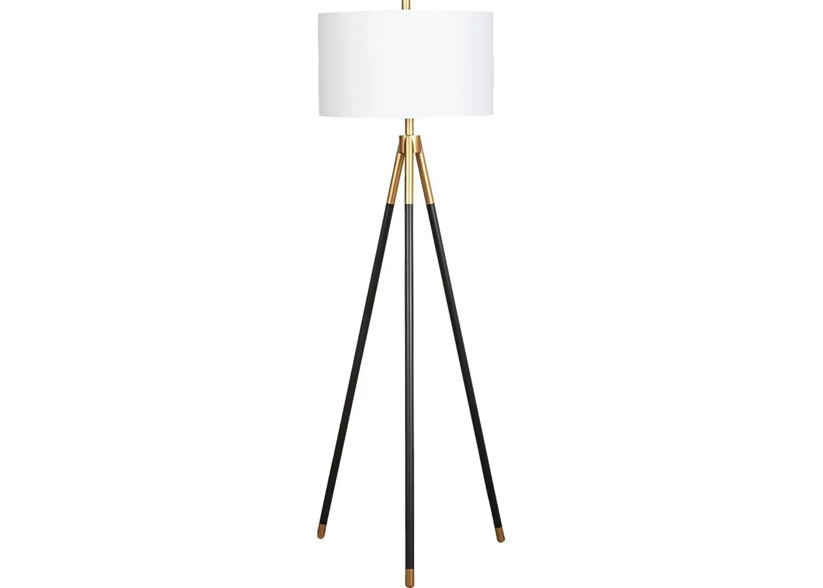 Evans Circle Black Floor Lamp