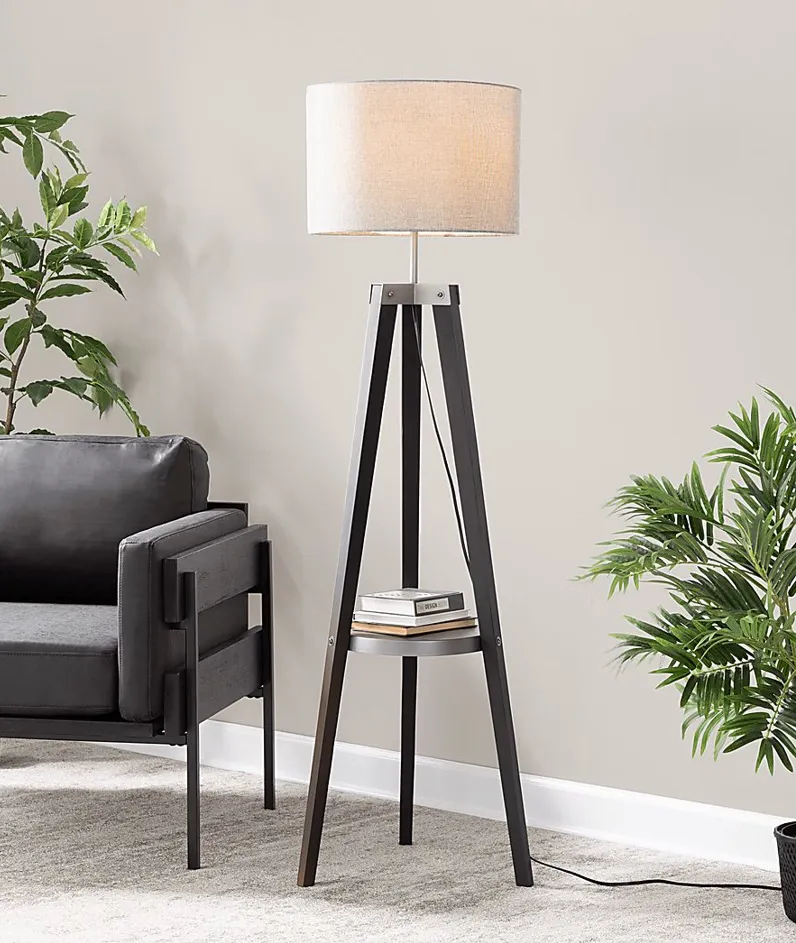 Capstan Court Black Floor Lamp