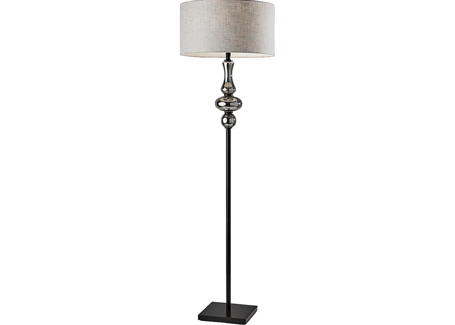 Natalie Black Floor Lamp