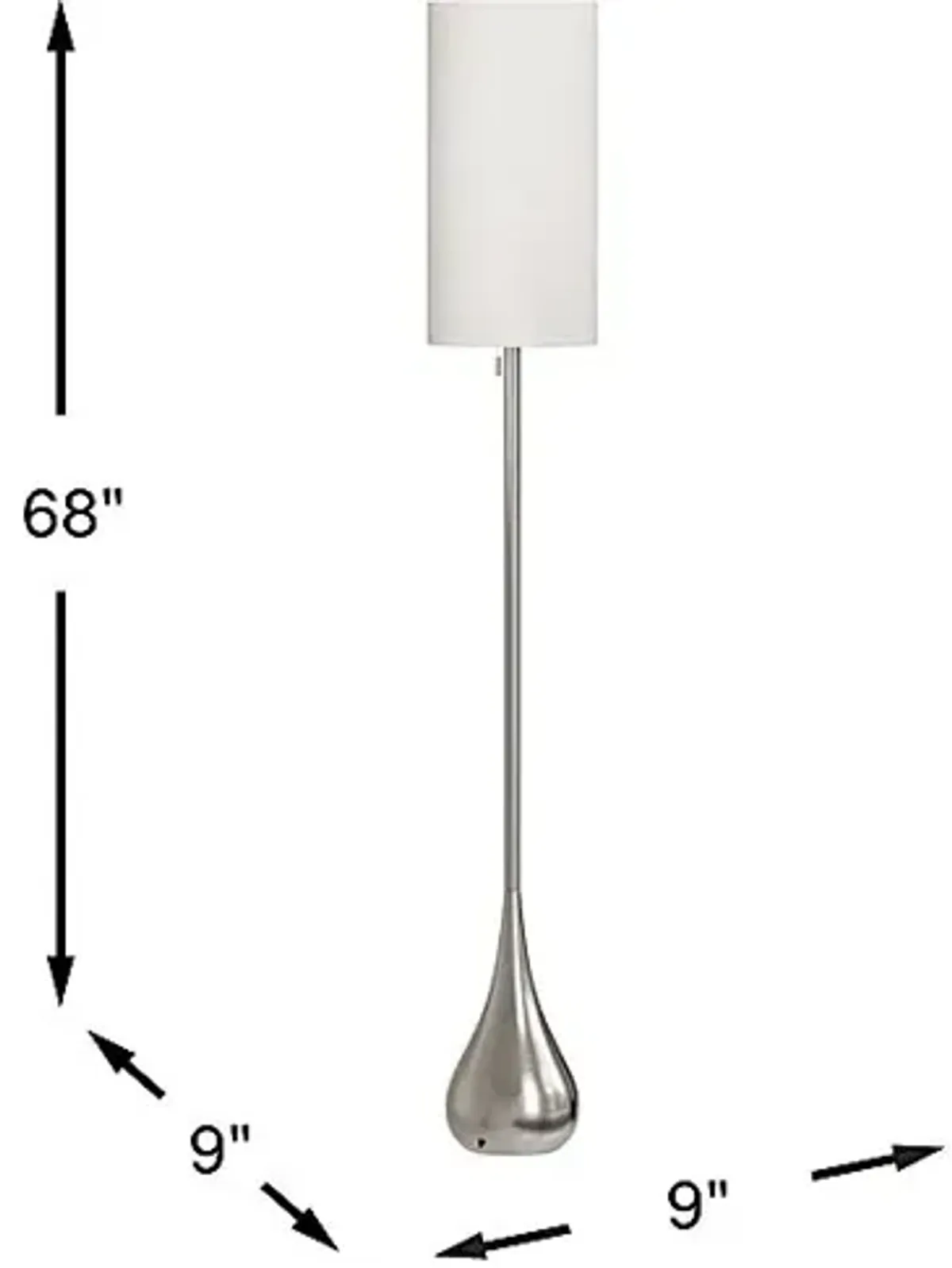 Sanda Silver Floor Lamp