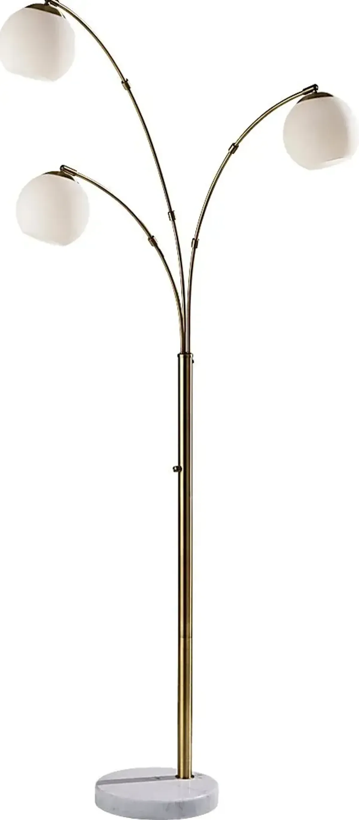 Hale Circle White Floor Lamp