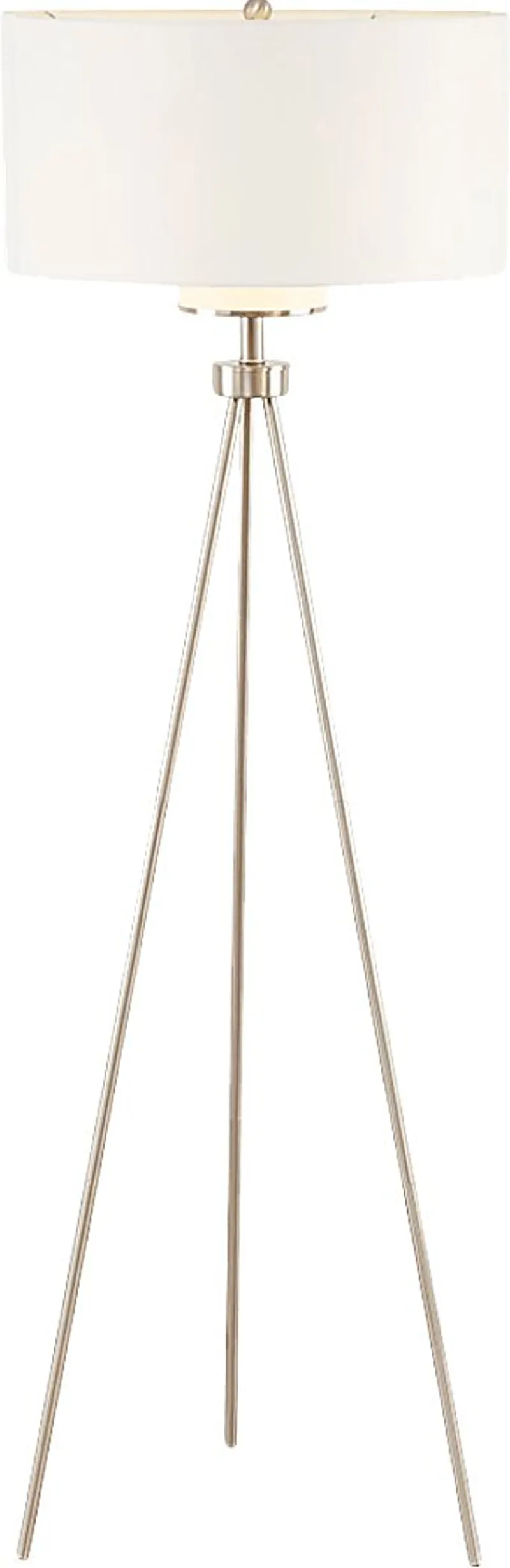 Pastorius Club Silver Floor Lamp