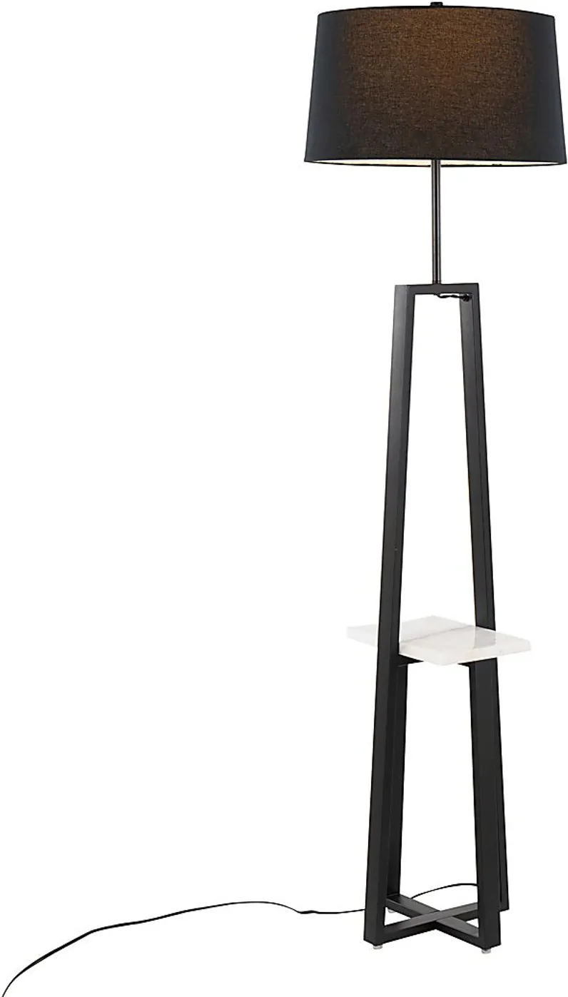 Misa Bend Black Floor Lamp