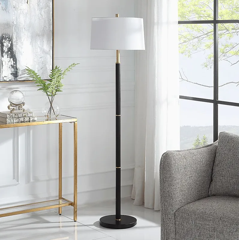 Zorro Circle Black Floor Lamp