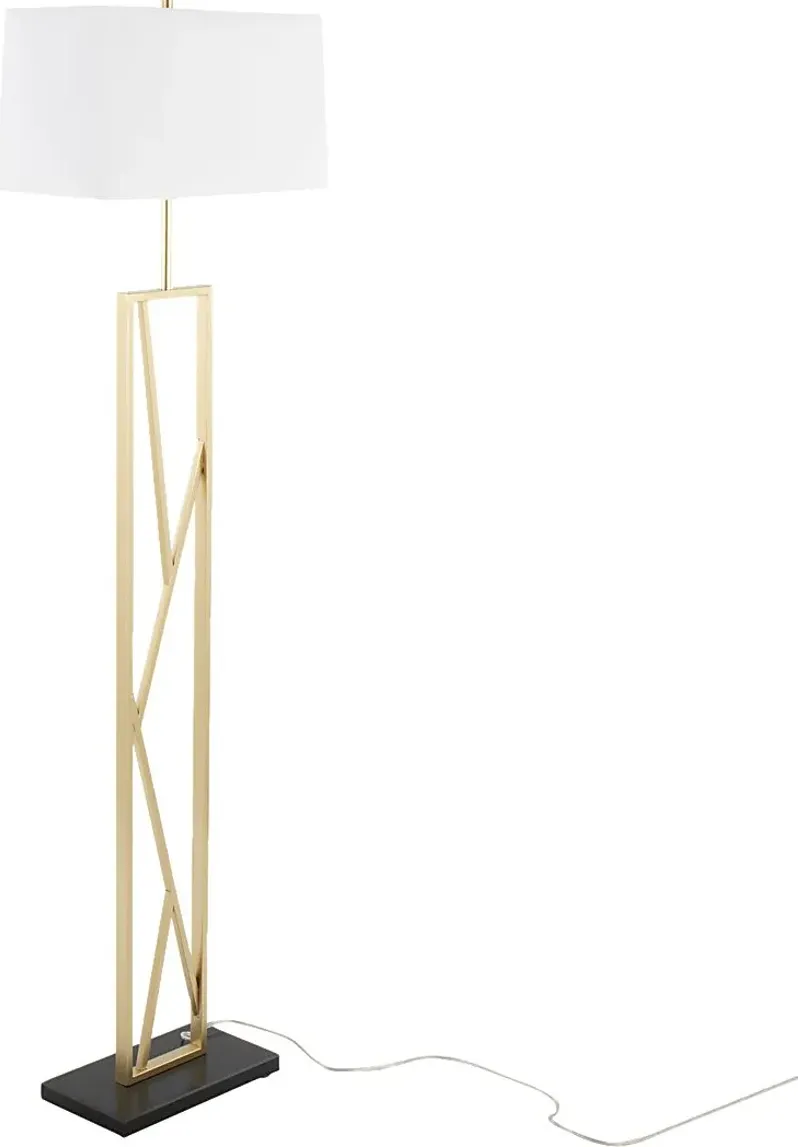 Haver Post Gold Floor Lamp