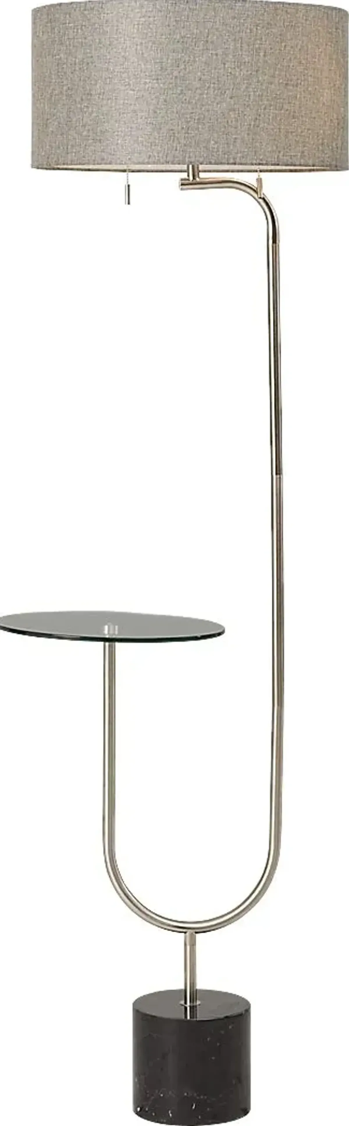 Sloan Curve Silver Floor Lamp