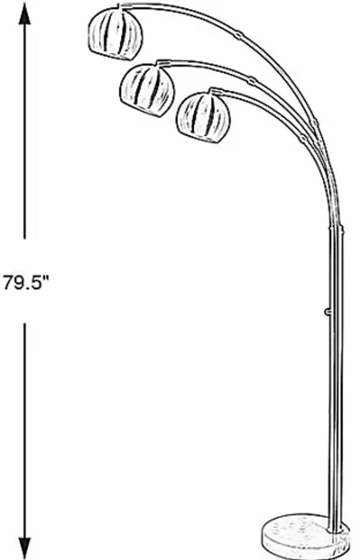 Tynleia 3 Arm Floor Lamp