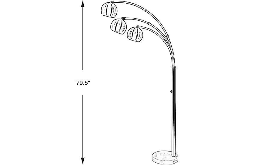 Tynleia 3 Arm Floor Lamp