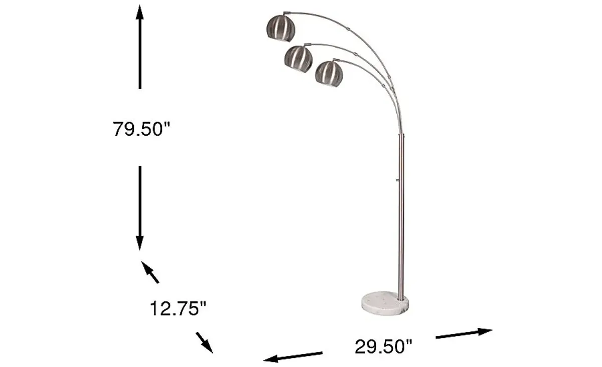 Tynliea Silver Floor Lamp