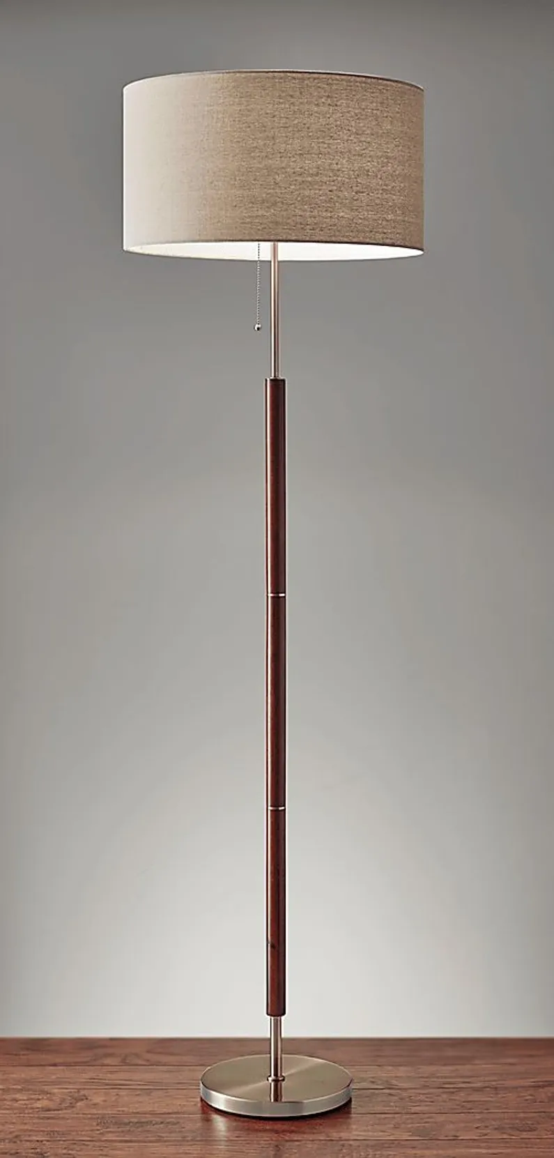 Landmark Lane Walnut Floor Lamp