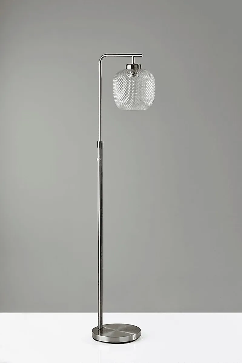 Iroquois Loop Clear Glass Floor  Lamp