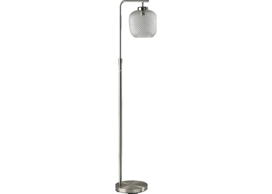 Iroquois Loop Clear Glass Floor  Lamp