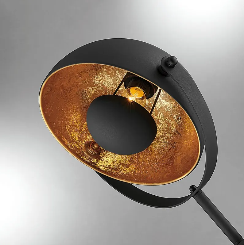 Fortress Court Black Floor Lamp