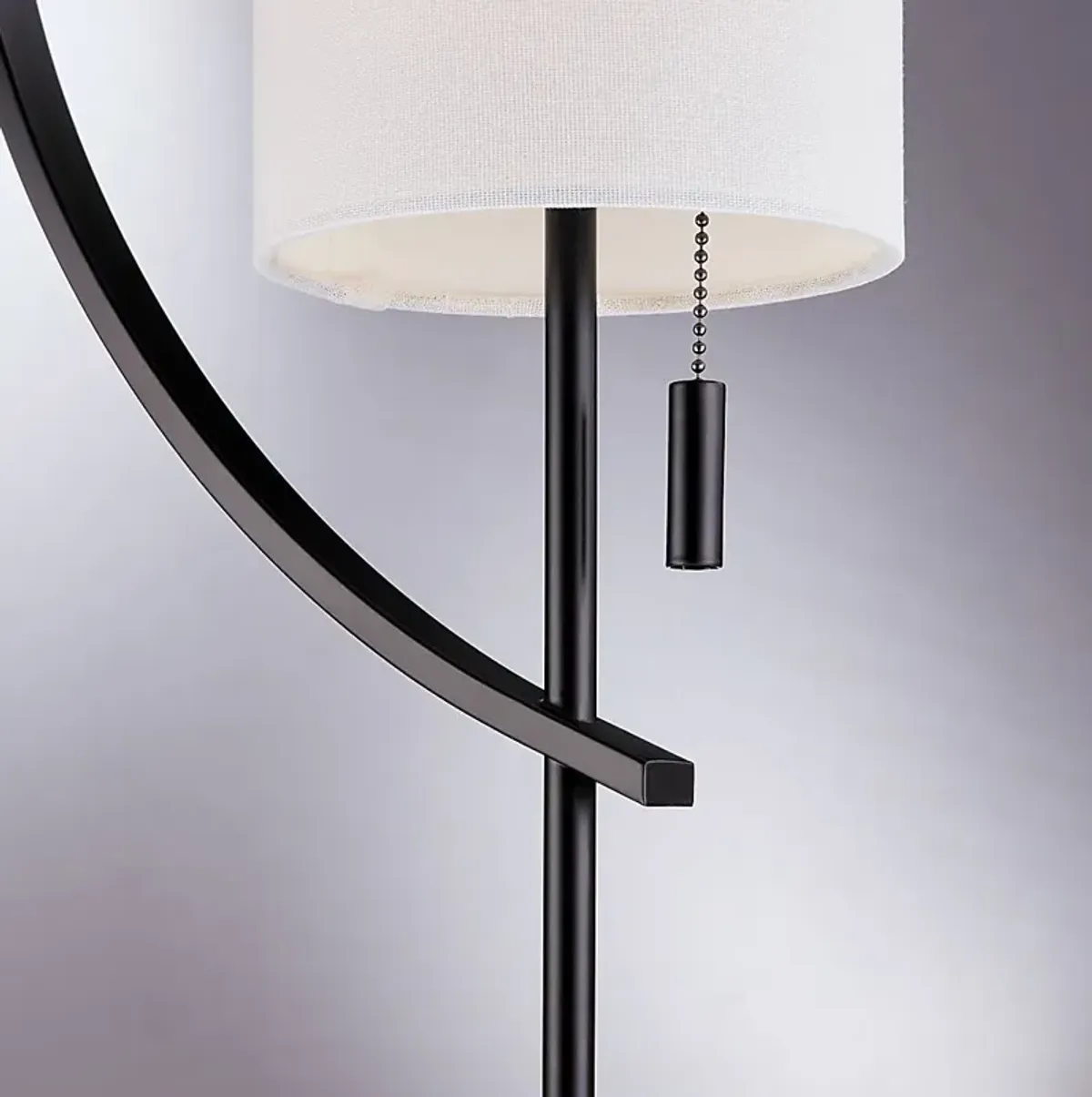 Mattei Court Black Floor Lamp