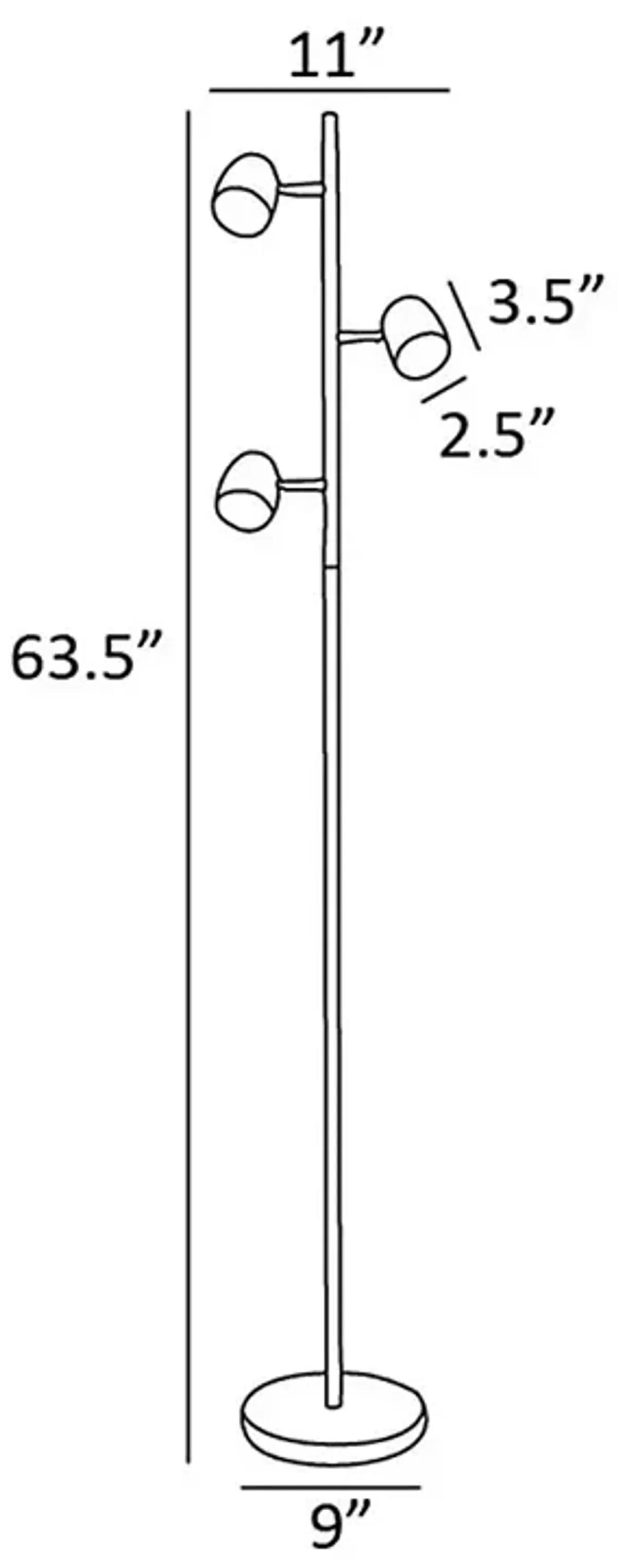 Cunningham Court Brass Floor Lamp