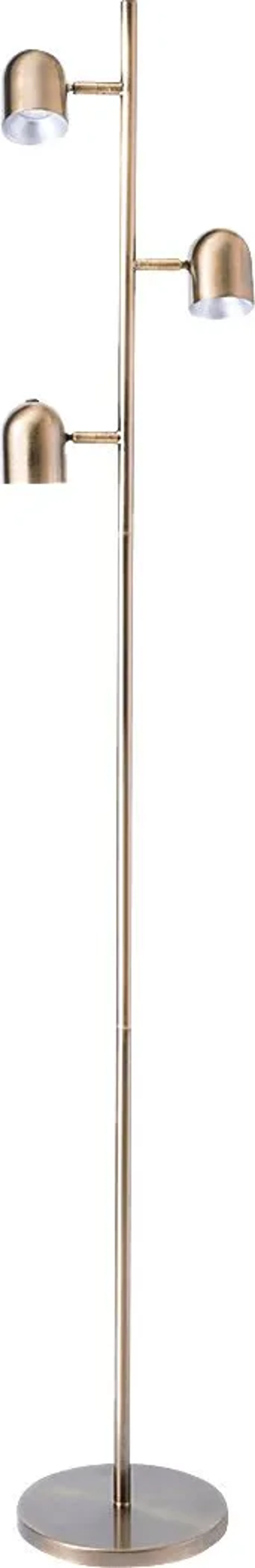 Cunningham Court Brass Floor Lamp