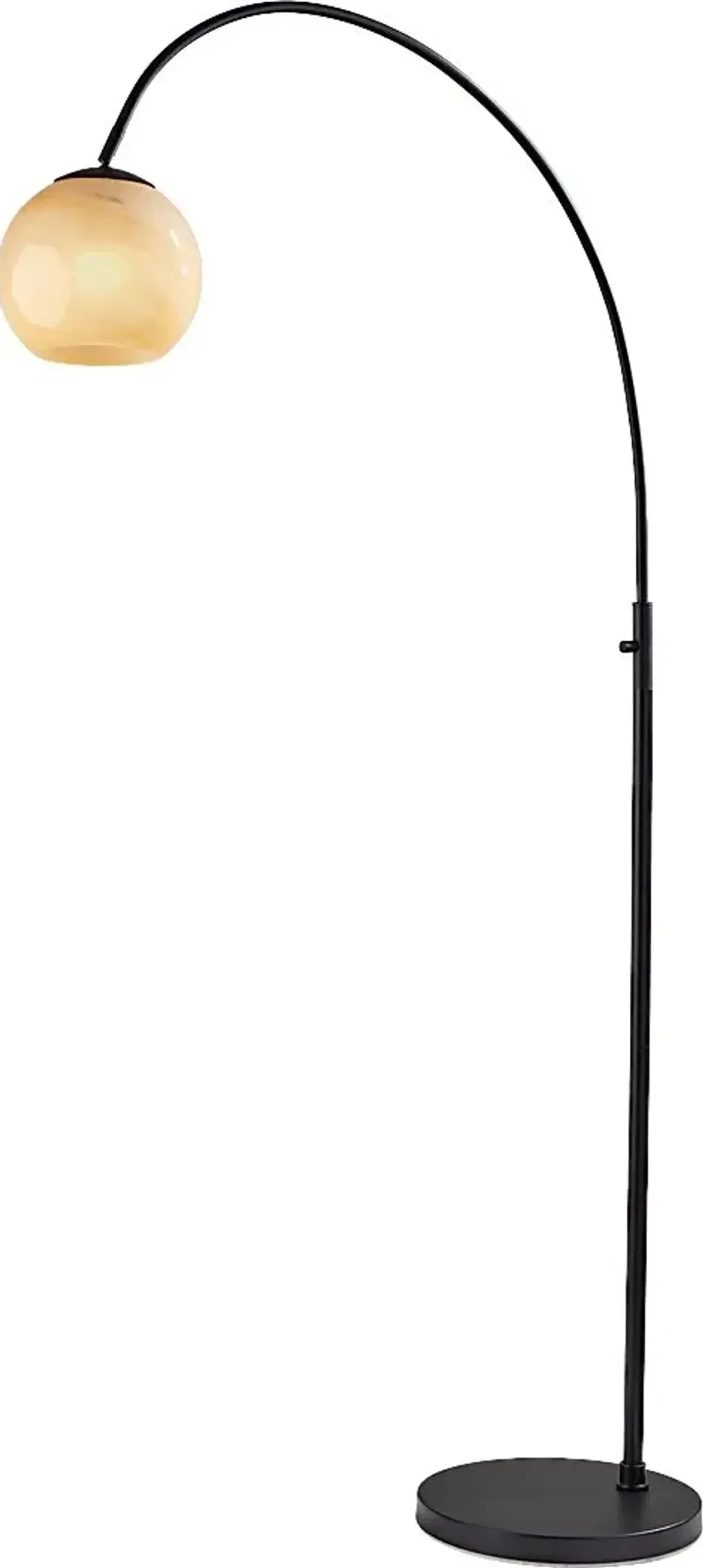 Iliad Post Black Arc Floor Lamp