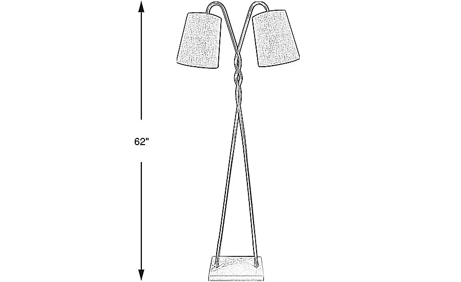 Amaretto Isle Brass Floor Lamp