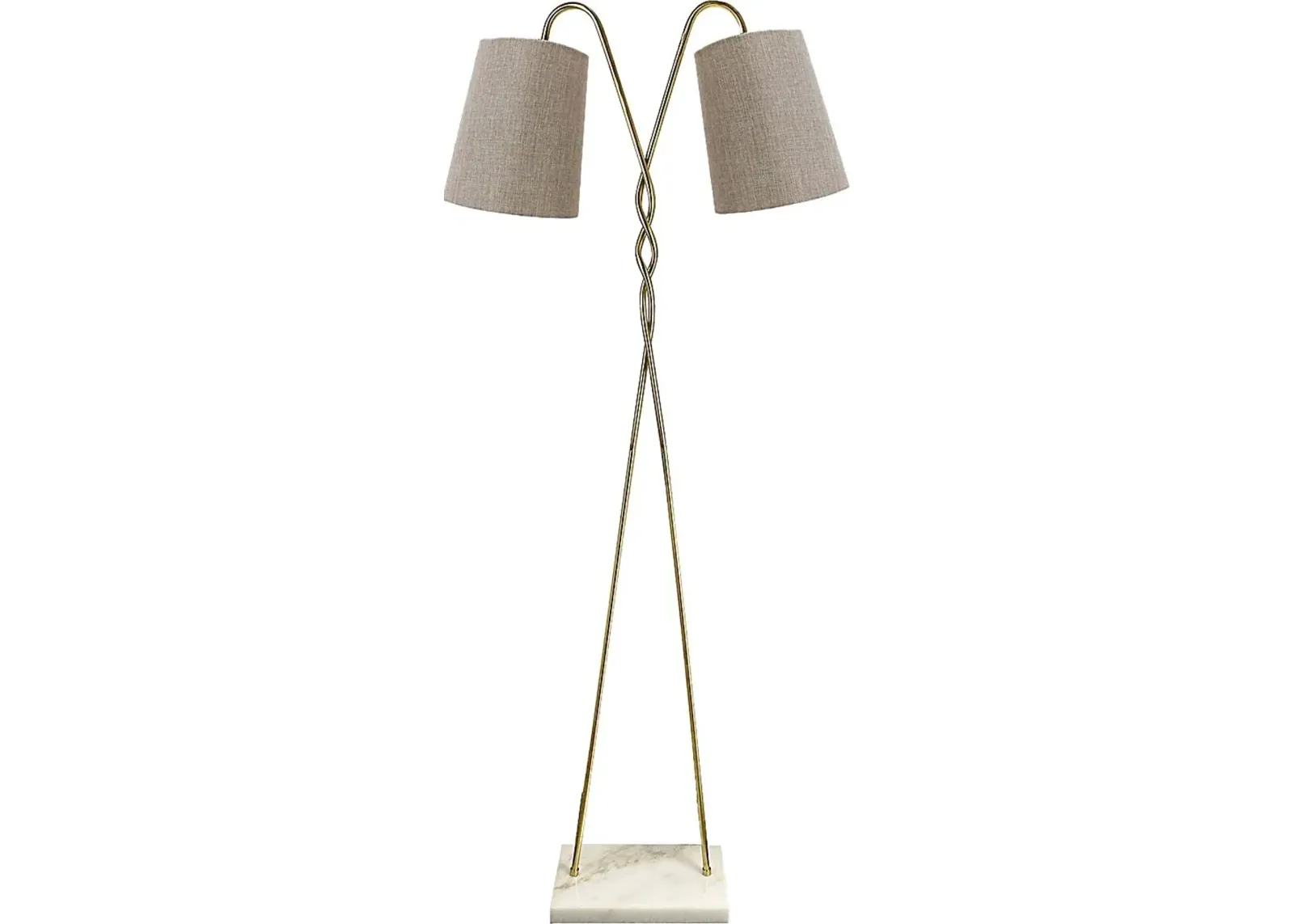 Amaretto Isle Brass Floor Lamp