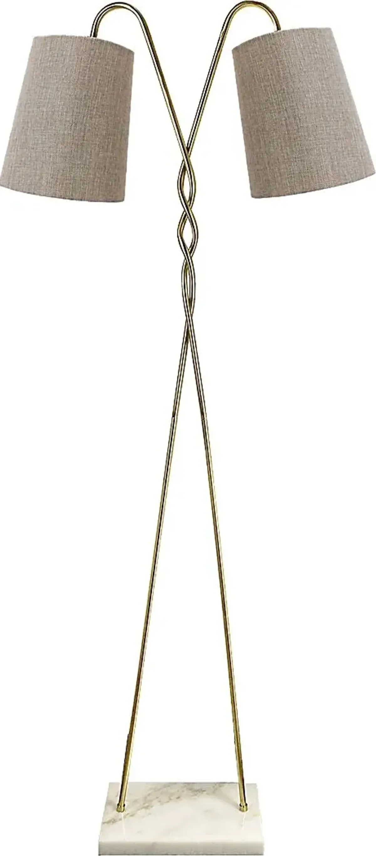 Amaretto Isle Brass Floor Lamp