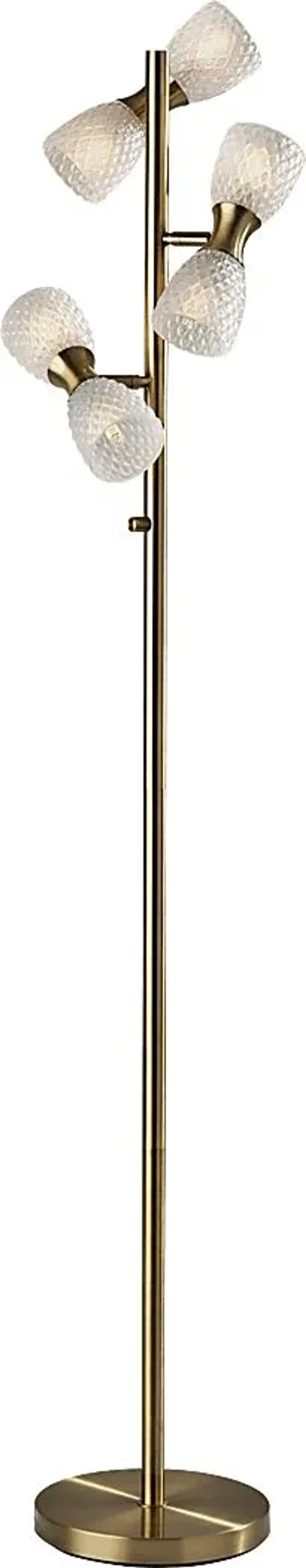 Lanai Oaks Brass Floor Lamp