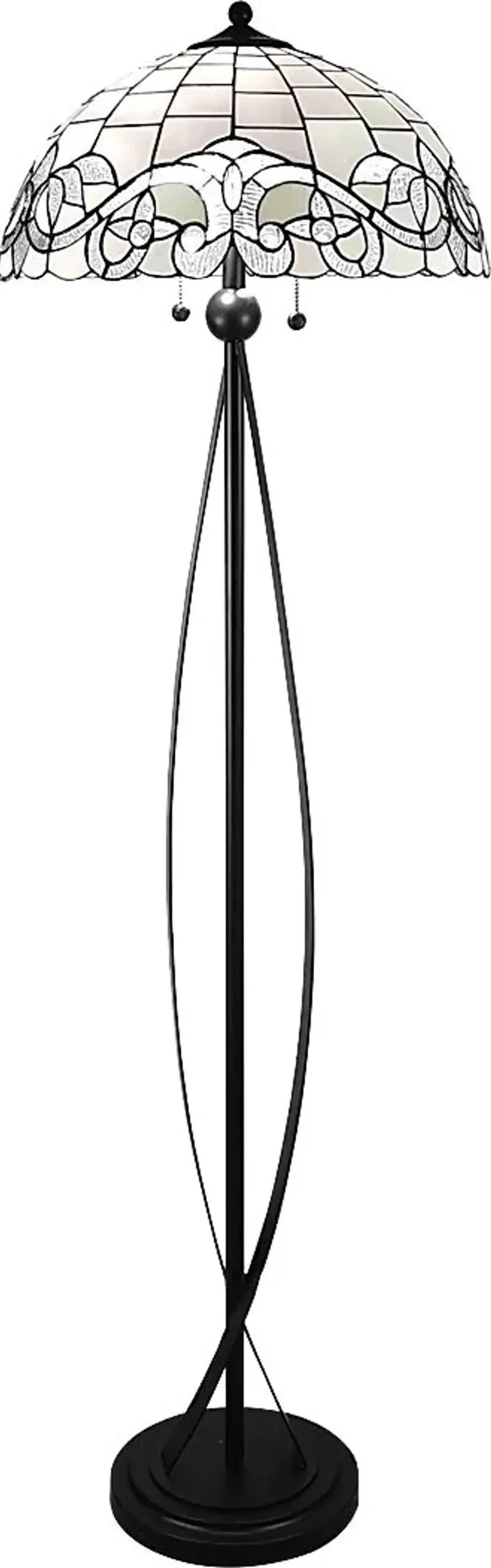 Lakeaire Lane Silver Tiffany Floor Lamp