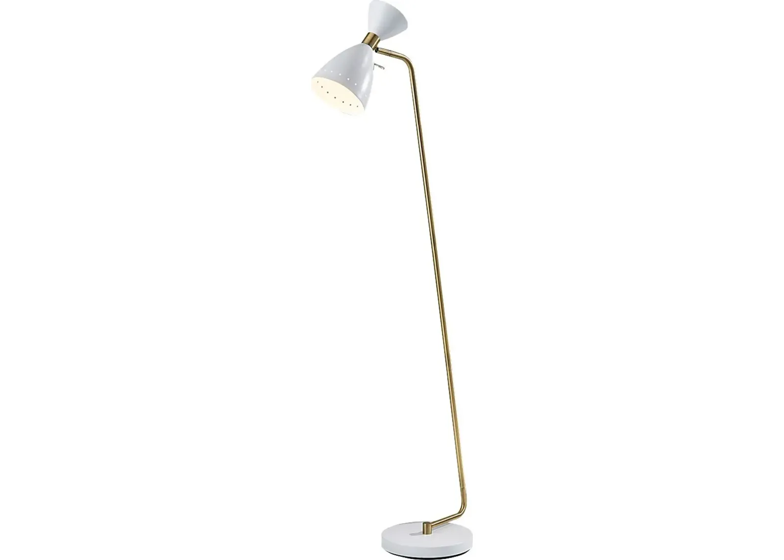 Jules Drive White Floor Lamp