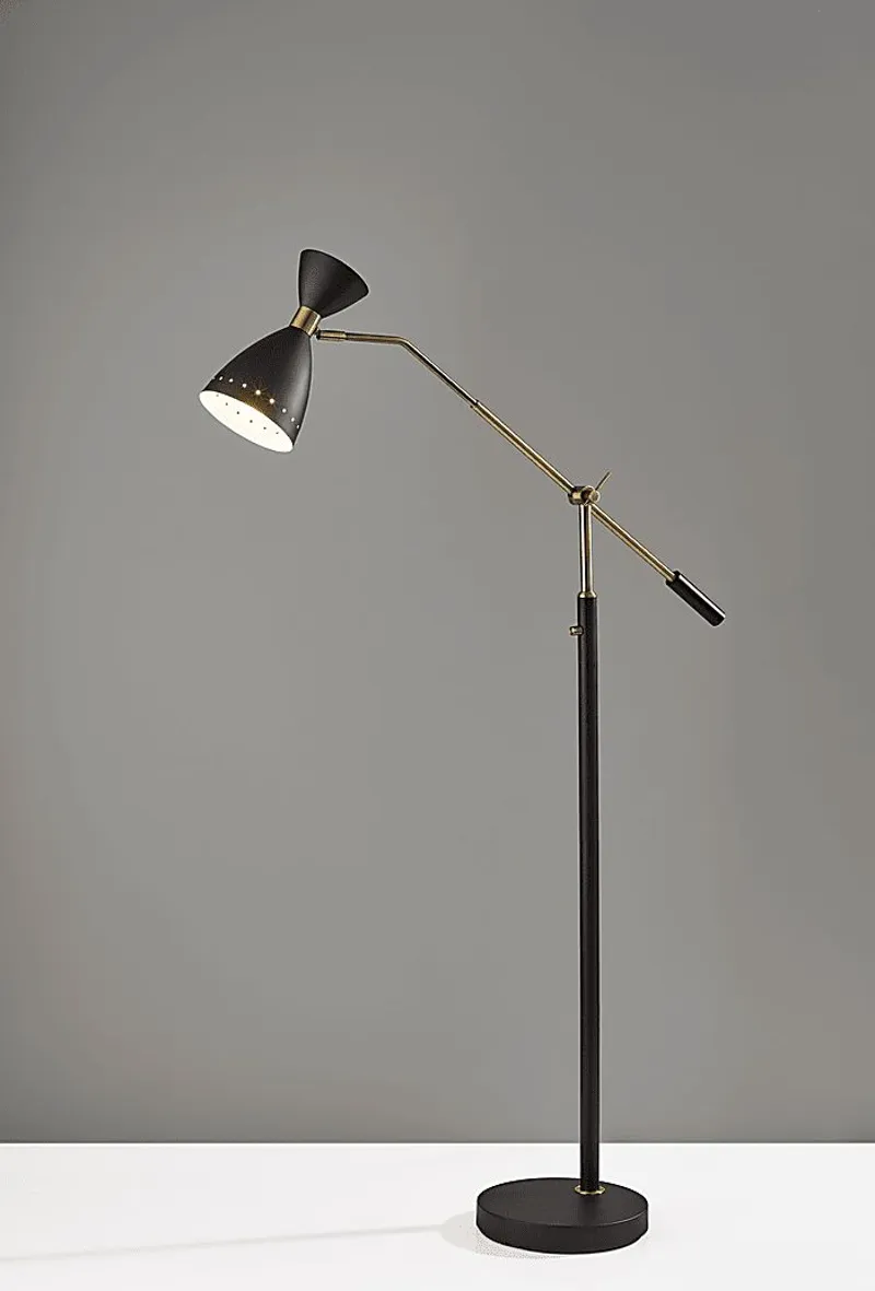 Jules Drive Black Floor Lamp