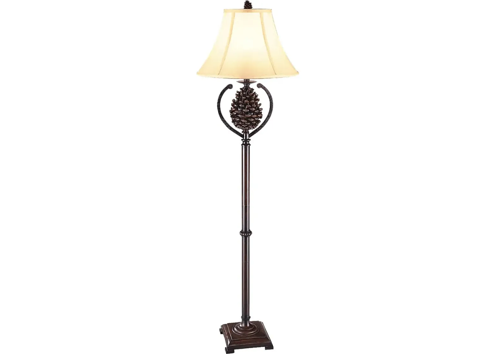 True Pine Brown Floor Lamp