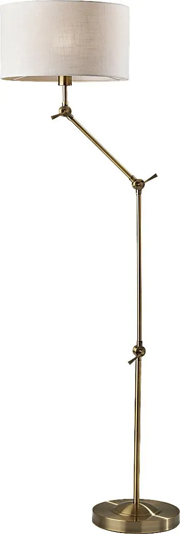 Swoope Isle Brass Floor Lamp