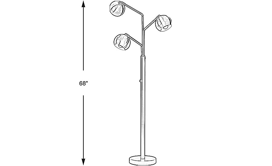 Milburn Summit Brass Floor Lamp