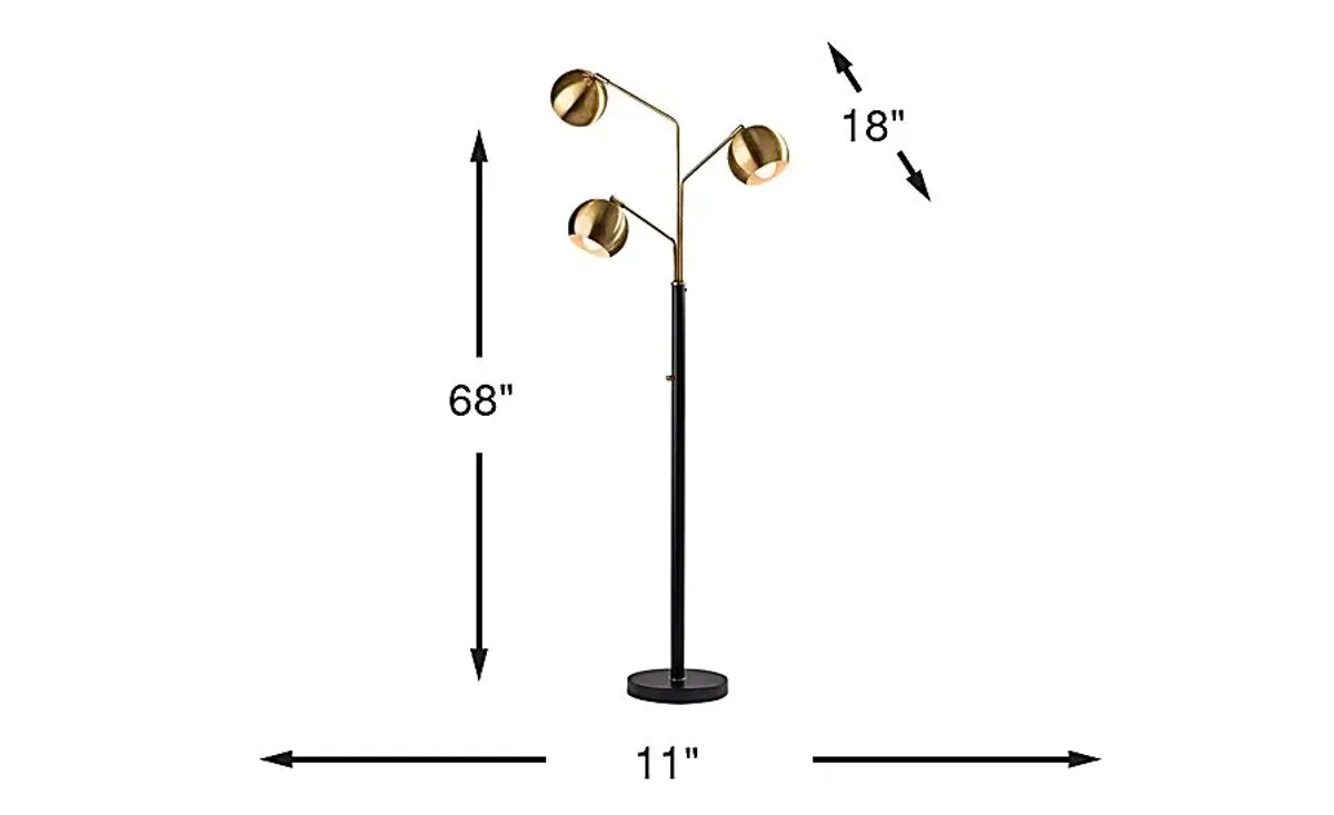 Milburn Summit Brass Floor Lamp