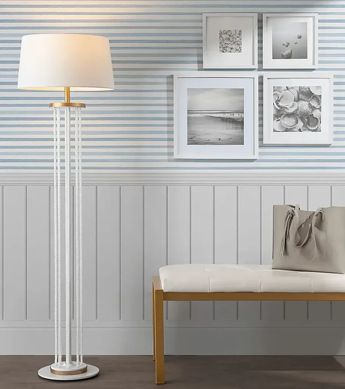 Bahia View White Floor Lamp