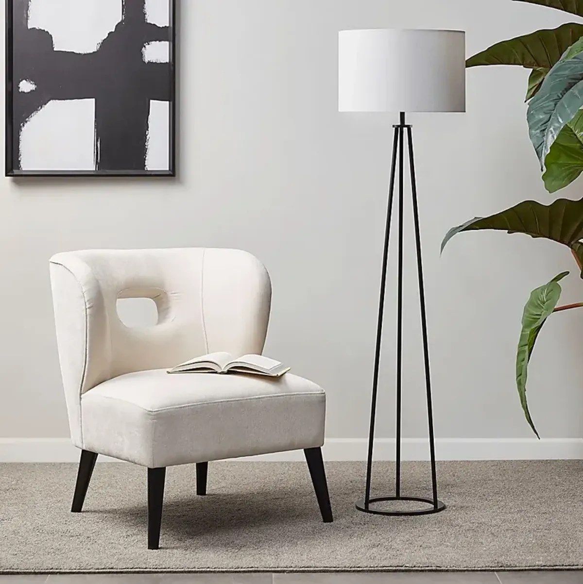 Cheri Peak Black Floor Lamp