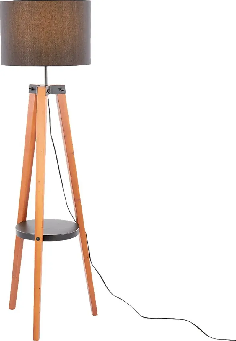 Capstan Court Walnut Floor Lamp