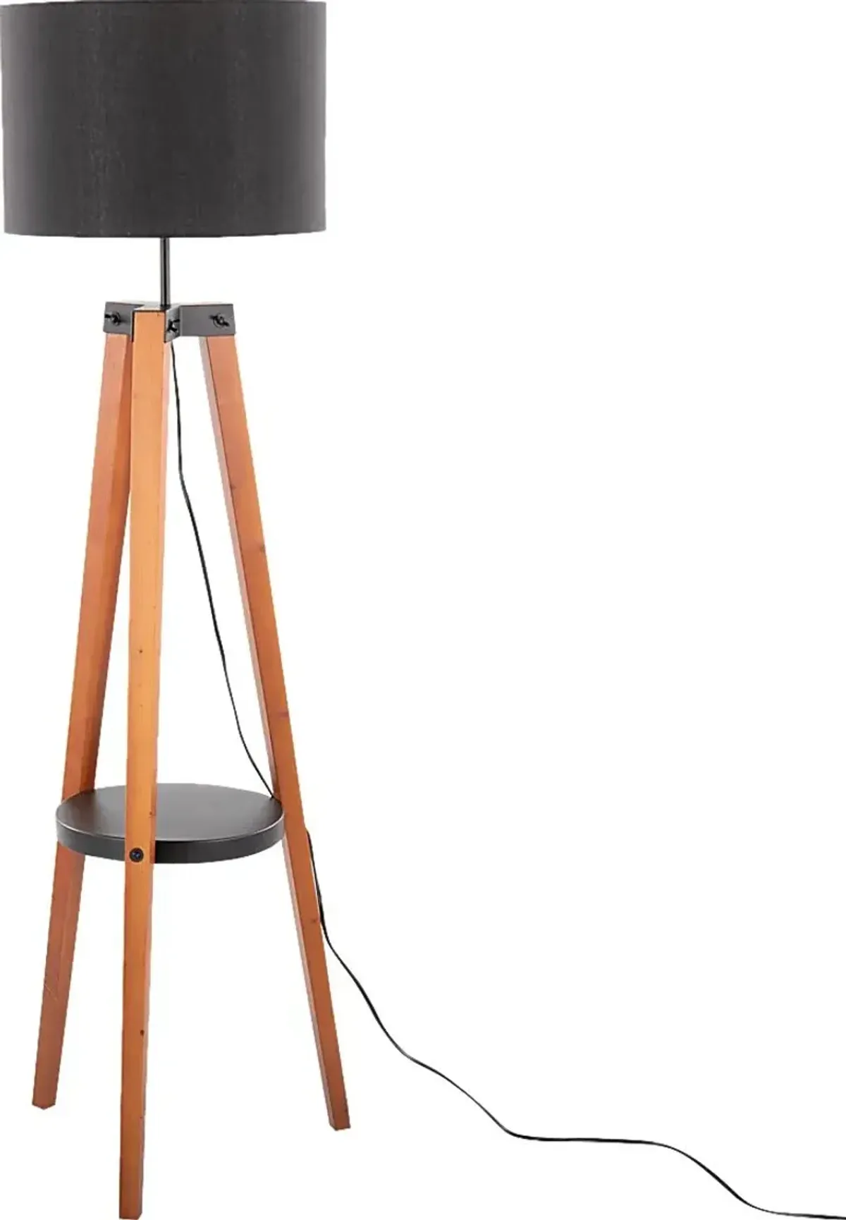 Capstan Court Walnut Floor Lamp